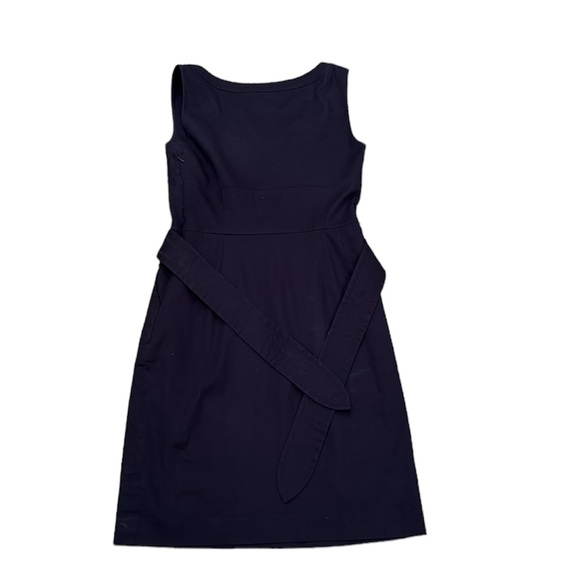Tory Burch Elegant Navy Belted Dress - Picture 6 of 8